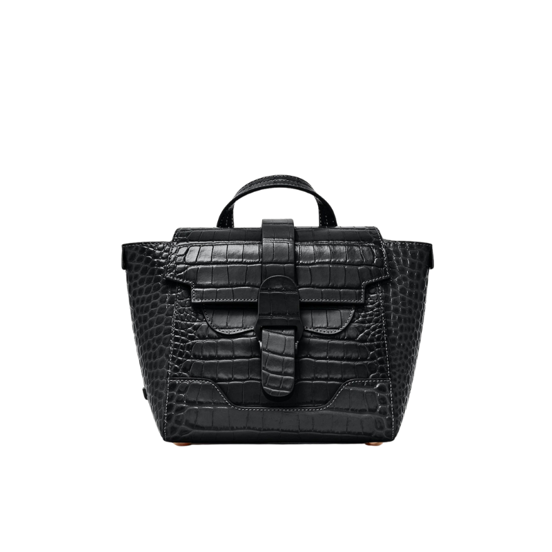 Untitled design (38) Women’s Convertible Mini Leather Bag – Black – Fits Tablets up to 10.5 - Image 1